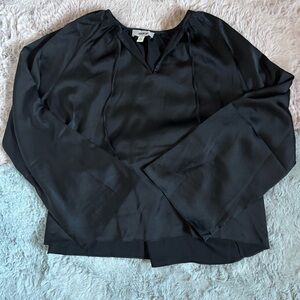 Jason wu black long sleeve bell sleeve top